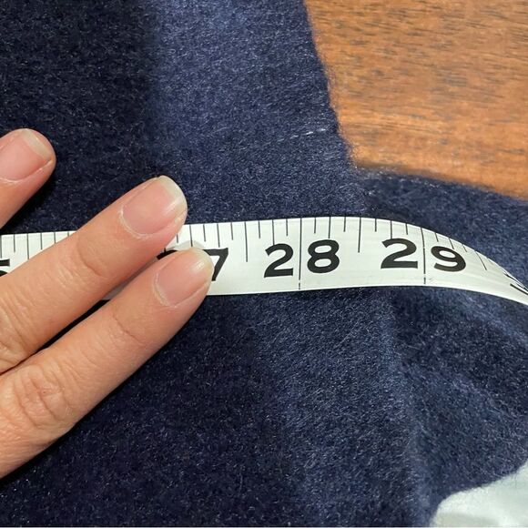 AVEC LES FILLES SAILOR STRIPE DOUBLE-BREASTED‎ PEACOAT, blue gray sz medium NEW! - Picture 12 of 12